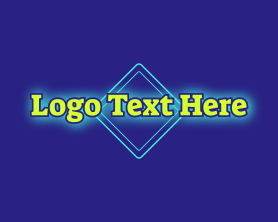 70s - Bright Neon Wordmark logo design