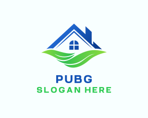House Roof Leaves logo design
