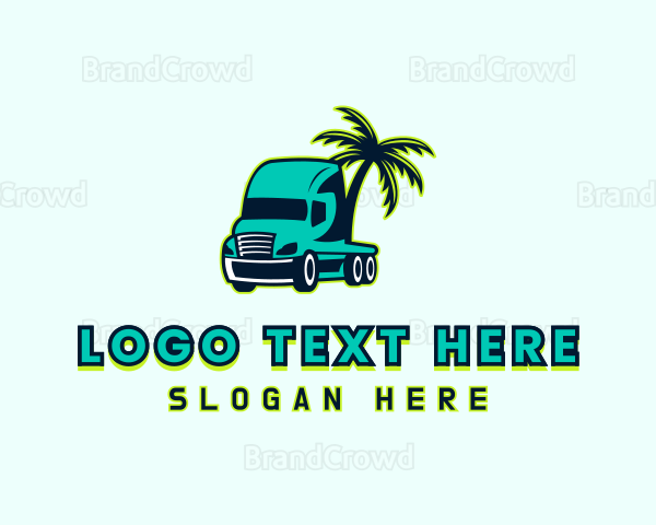 Palm Tree Trucker Logo