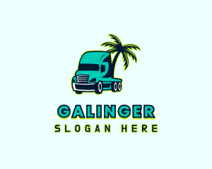 Truck - Palm Tree Trucker logo design