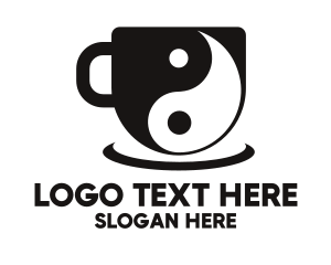 Cup And Saucer - Yin Yang Cup logo design