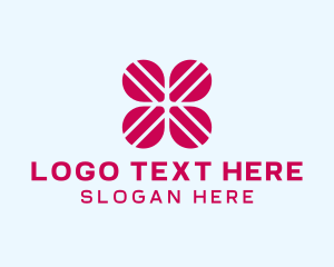 Four Leaf Clover - Clover Leaf Letter X logo design