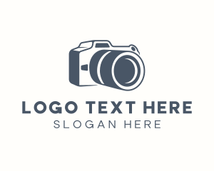Vlog - Camera Portrait Lens logo design