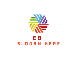 Corporate - Colorful Hexagon Pinwheel logo design