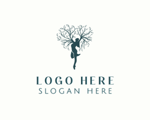 Forestry - Organic Woman Tree logo design
