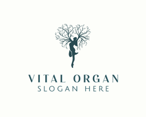 Organic Woman Tree logo design