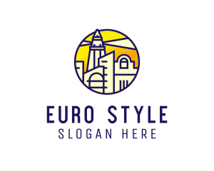 Europe - Urban Lighthouse City logo design