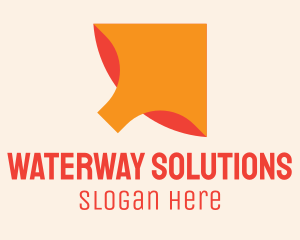 Orange Arrow Cursor logo design