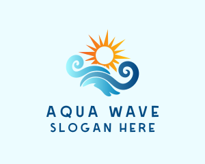 Sunrise Sea Waves logo design