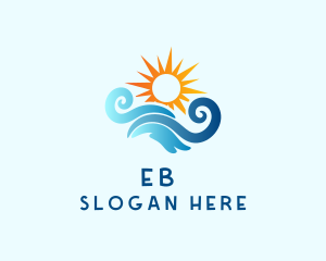 Electric - Sunrise Sea Waves logo design