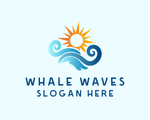 Sunrise Sea Waves logo design