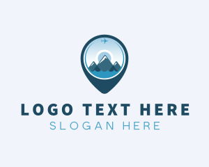 Tourist - Travel Mountain Location logo design