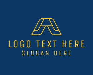 Web Developer - Tech Startup Company Letter A logo design