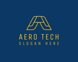 Tech Startup Company Letter A logo design