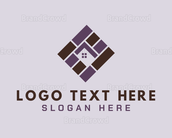 House Tile Pattern Logo