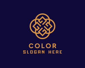 Golden Letter G Decoration Logo