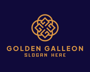 Golden Letter G Decoration logo design