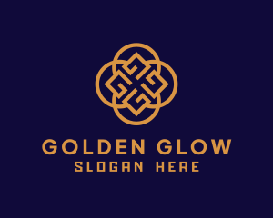 Golden Letter G Decoration logo design