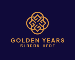 Golden Letter G Decoration logo design