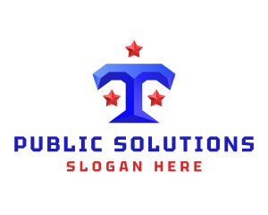 Government - Generic 3D Letter T logo design