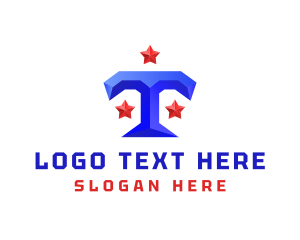 Patriotic - Generic 3D Letter T logo design