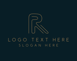 Monoline - Elegant Letter R Company logo design