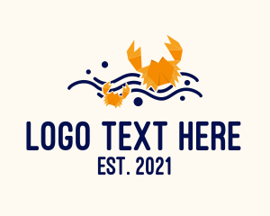 Cancer - Origami Sea Crab logo design