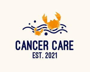 Cancer - Origami Sea Crab logo design