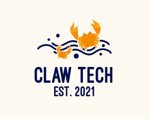 Claw - Origami Sea Crab logo design