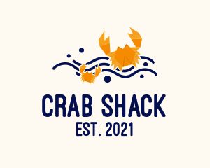 Origami Sea Crab  logo design