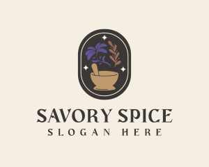 Condiments - Mystical Spices Mortar Pestle logo design