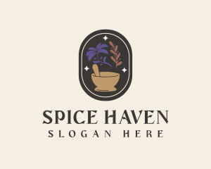 Spice - Mystical Spices Mortar Pestle logo design
