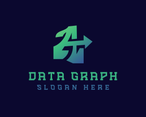 Charts - Green Graffiti Letter A logo design