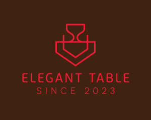 Table - Wine Glass Table logo design