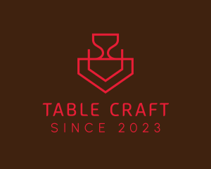 Table - Wine Glass Table logo design