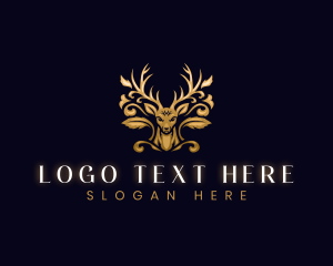 Zoo - Luxury Floral Deer logo design