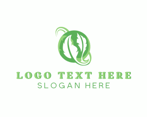 Planet - Eco Planet Leaf logo design