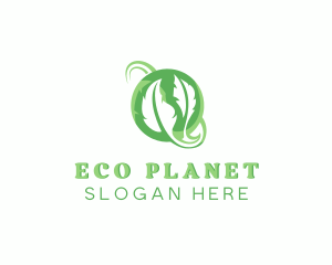 Eco Planet Leaf logo design