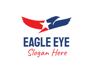 Patriotic Eagle Star  logo design