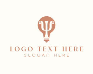 Light Bulb - Psychology Wellness logo design