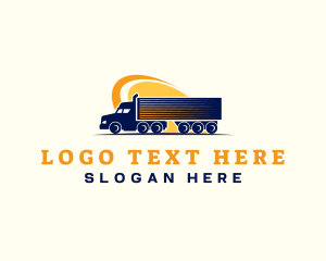 Transport Truck Logistics Logo