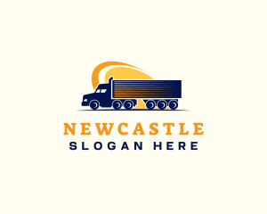Transport Truck Logistics Logo