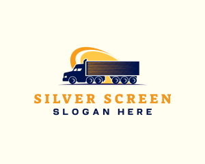 Transport Truck Logistics Logo