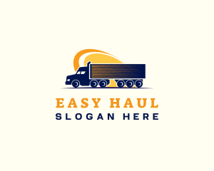 Transport Truck Logistics logo design