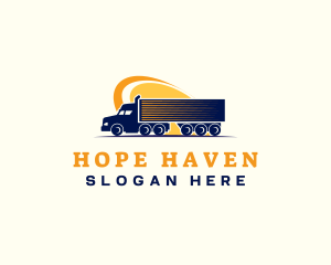 Dump Truck - Transport Truck Logistics logo design