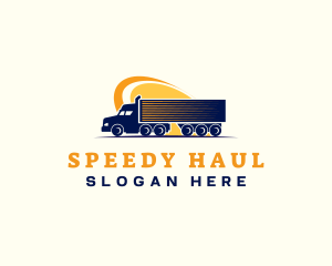 Transport Truck Logistics logo design