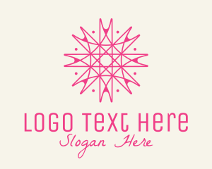 Fashion - Pink Snowflake Decor logo design