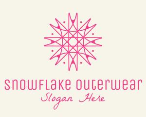 Pink Snowflake Decor logo design