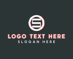 Pub - Letter S Ring Glitch logo design