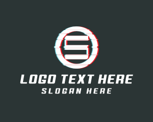 Digital Glitch Letter S  Logo